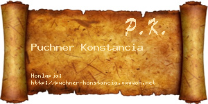 Puchner Konstancia névjegykártya
